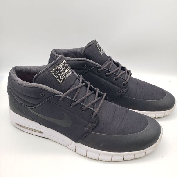 Nike SB Stefan Janoski Max Mid Mens 13 Black Anthracite Hi Boots 807507-001 - Picture 3 of 10